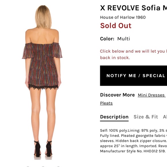 Revolve Sofia Minidress - Picture 3 of 4